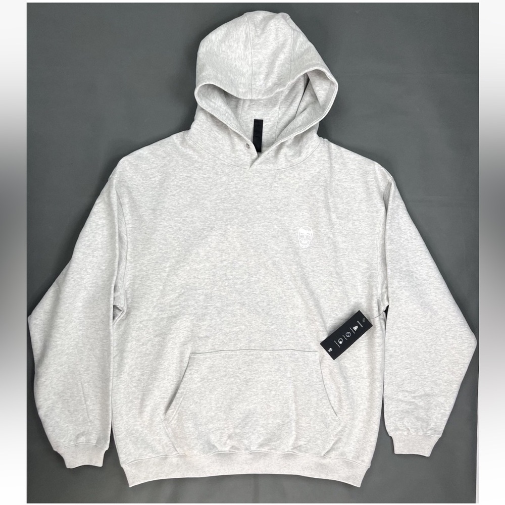 Gymreapers Core Hoodie Heavy Sweatshirt Men’s XL Heathered Grey Skull Logo NEW